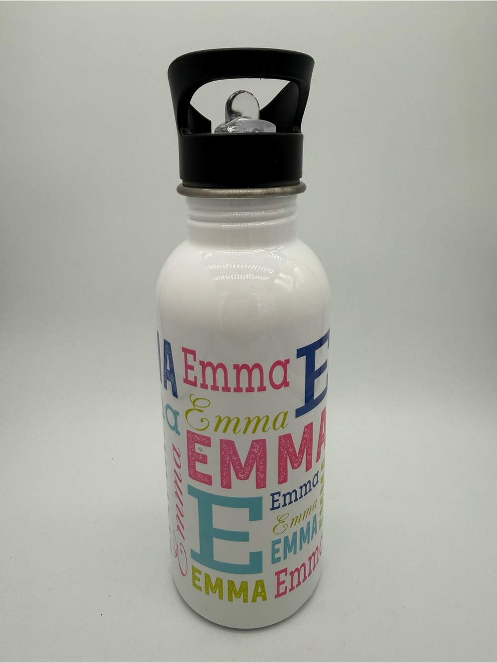 Personalization Mall EMMA Water Bottle Hydration Flask Kids 12oz Stainless Steel
